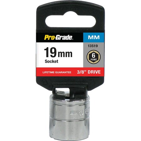 Pro-Grade Tools 3/8" Dr. 6 Pt. 19Mm Socket 13519